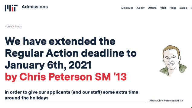 MIT延长常规申请截止时间至1月6日！