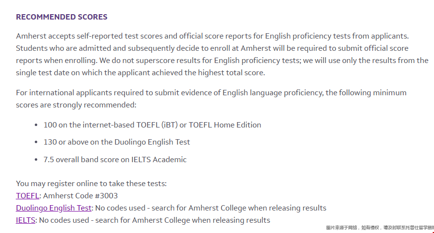 美国文理学院托福分数要求.png