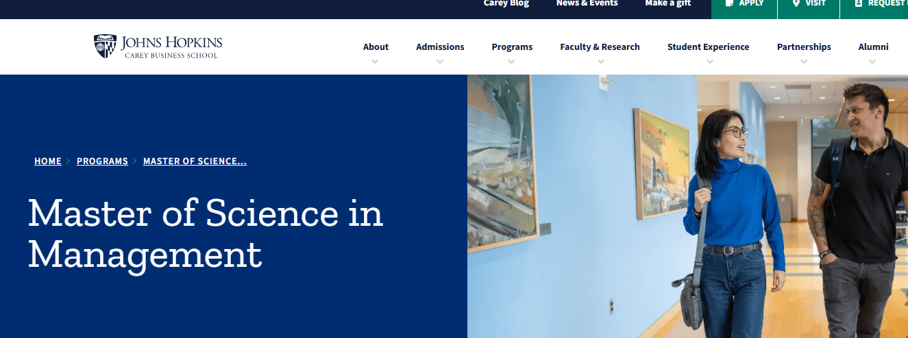 JHU管理学硕士项目