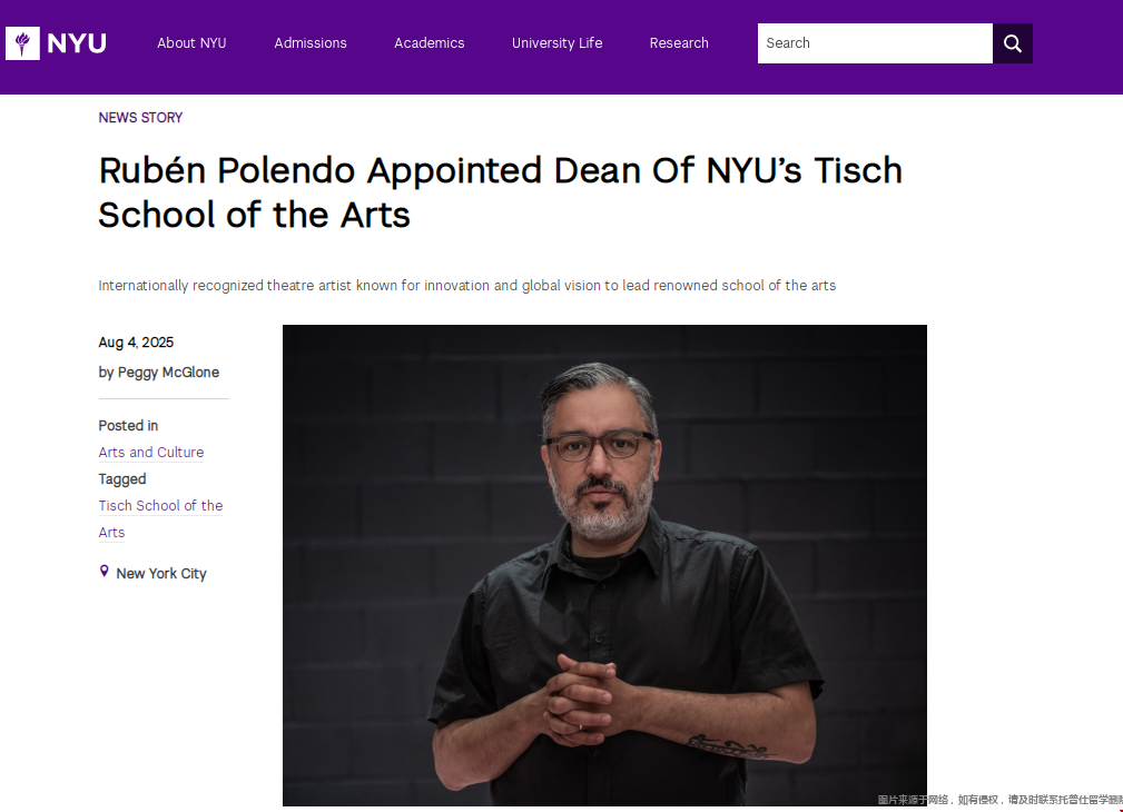 纽约大学蒂施艺术学院新院长.png