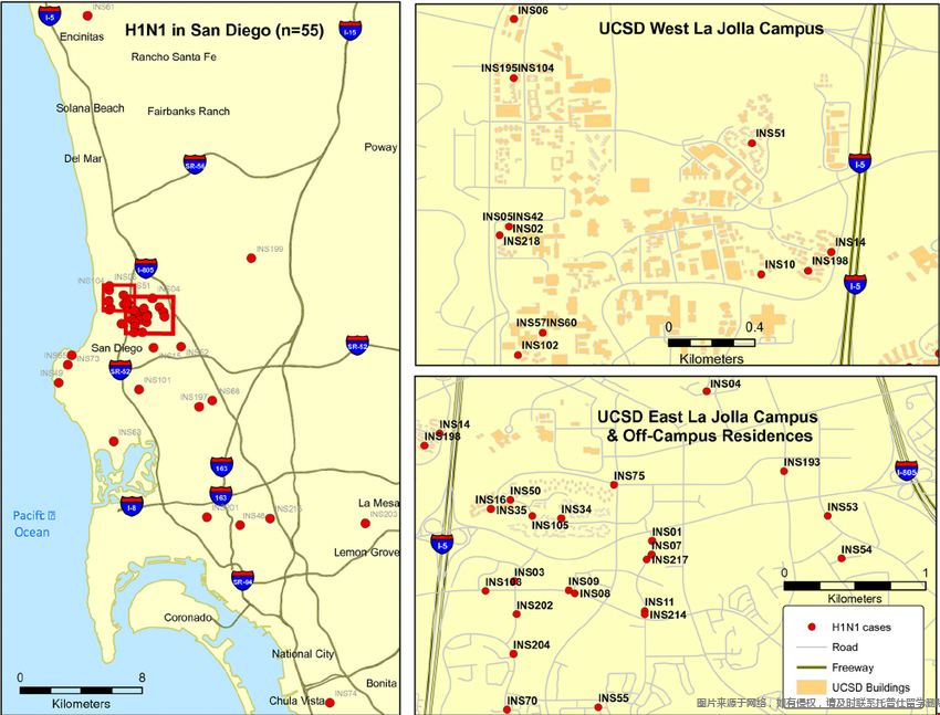 加州圣地亚哥分校各学院地理位置分布.png 加州圣地亚哥分校各学院地理位置分布.png